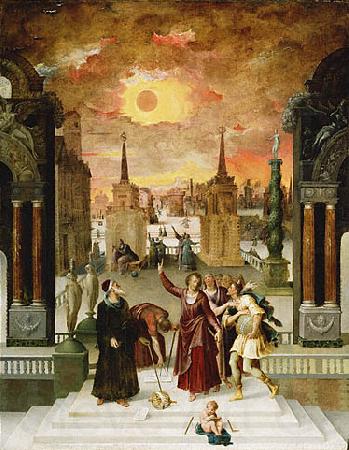 Antoine Caron Dionysius Areopagite and the eclipse of Sun Norge oil painting art